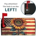 thumbnail image 5 of Retro Sunflower with USA Flag Mailbox Covers Magnetic Standard Size, Spring Summer Floral Patriotic Magnetic Mailbox Covers Mailbox Wraps Post Letter Box Cover for Holiday Outside Yard Decor 18"x21", 5 of 6