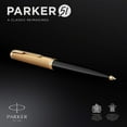 thumbnail image 2 of Parker 51 Deluxe Ballpoint Pen Medium Point Black Ink (2123513), 2 of 8