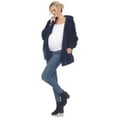 thumbnail image 4 of White Mark Women's Maternity Plush Hooded Cardigan with Pockets, 4 of 6