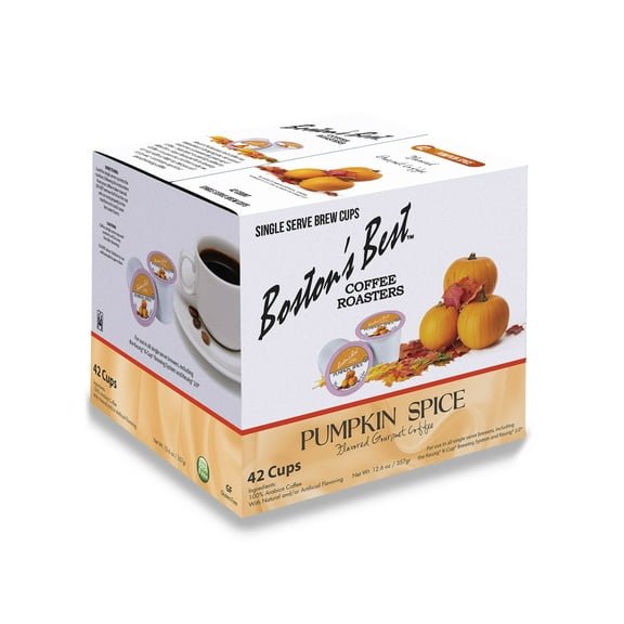 Boston's Best Pumpkin Spice Flavored Coffee, Single Serve Cups, 42 ct