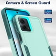 thumbnail image 5 of TJS for Motorola Moto G 5G (2024) Phone Case, with Tempered Glass Screen Protector, Heavy Duty Rugged Shockproof Full Body Protection Cover (Teal), 5 of 6