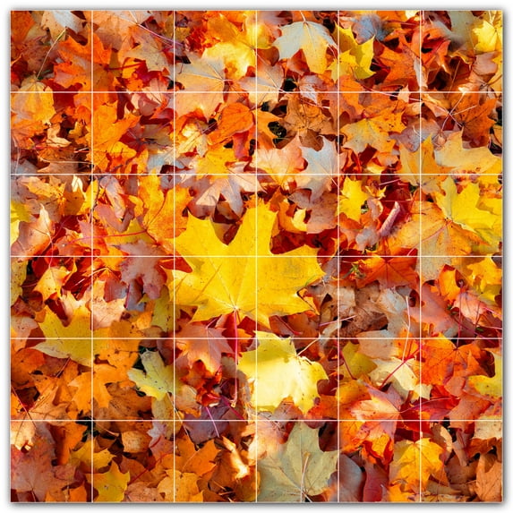 Picture-Tiles.com: Autumn Ceramic Tile Wall Mural WAL500029-66S. 25.5"W x 25.5"H using (36) 4.25" x 4.25" Ceramic Tiles-Satin Finish