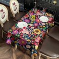 thumbnail image 4 of Pioneer Flower Floral Print Pattern Rectangle Tablecloth 60"x120",Waterproof Polyester Rectangle Table Cloth, Wipeable Spillproof Polyester Tablecloth for Dining, Camping, Indoor and Outdoor, 4 of 6
