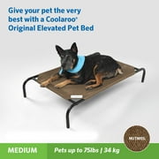 The Original Coolaroo Elevated Pet Dog Bed, Indoor & Outdoor Use, Durable, Cooling, Brown, Medium, 42 L x 25.50 W x 8 H