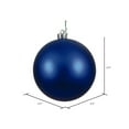 thumbnail image 2 of Vickerman 2.4" Christmas Ornament Ball, Cobalt Blue Matte Finish, Shatterproof Plastic, UV Resistant, Holiday Christmas Tree Decoration, 24 Pack, 2 of 5