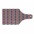 thumbnail image 1 of Americana Cutting Board, USA Flag Inspired Abstract Pattern Squares and Triangles Art, Decorative Tempered Glass Cutting and Serving Board, Wine Bottle Shape, Red Dark Blue and White, by Ambesonne, 1 of 1