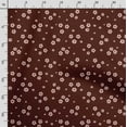 thumbnail image 3 of Soimoi Floral Printed, Japan Crepe SatinFabric, by The Yard 54 Inch Wide, Decorative Sewing Fabric for Dresses Kimonos Gowns, Brown, 3 of 5