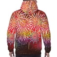 thumbnail image 7 of Fotbe Men's Hoodie with Fireworks Pattern - Kangaroo Pocket Pullover Hooded Sweatshirt, Perfect for Daily Wear, Travel, and Home-X-Large, 7 of 7