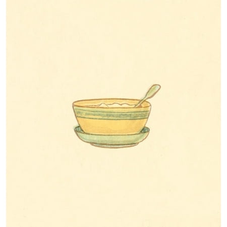 24' Bowl Shade Little Ann & other Poems 1890 Bowl & spoon Stretched Canvas - Kate Greenaway (18 x 24) ()