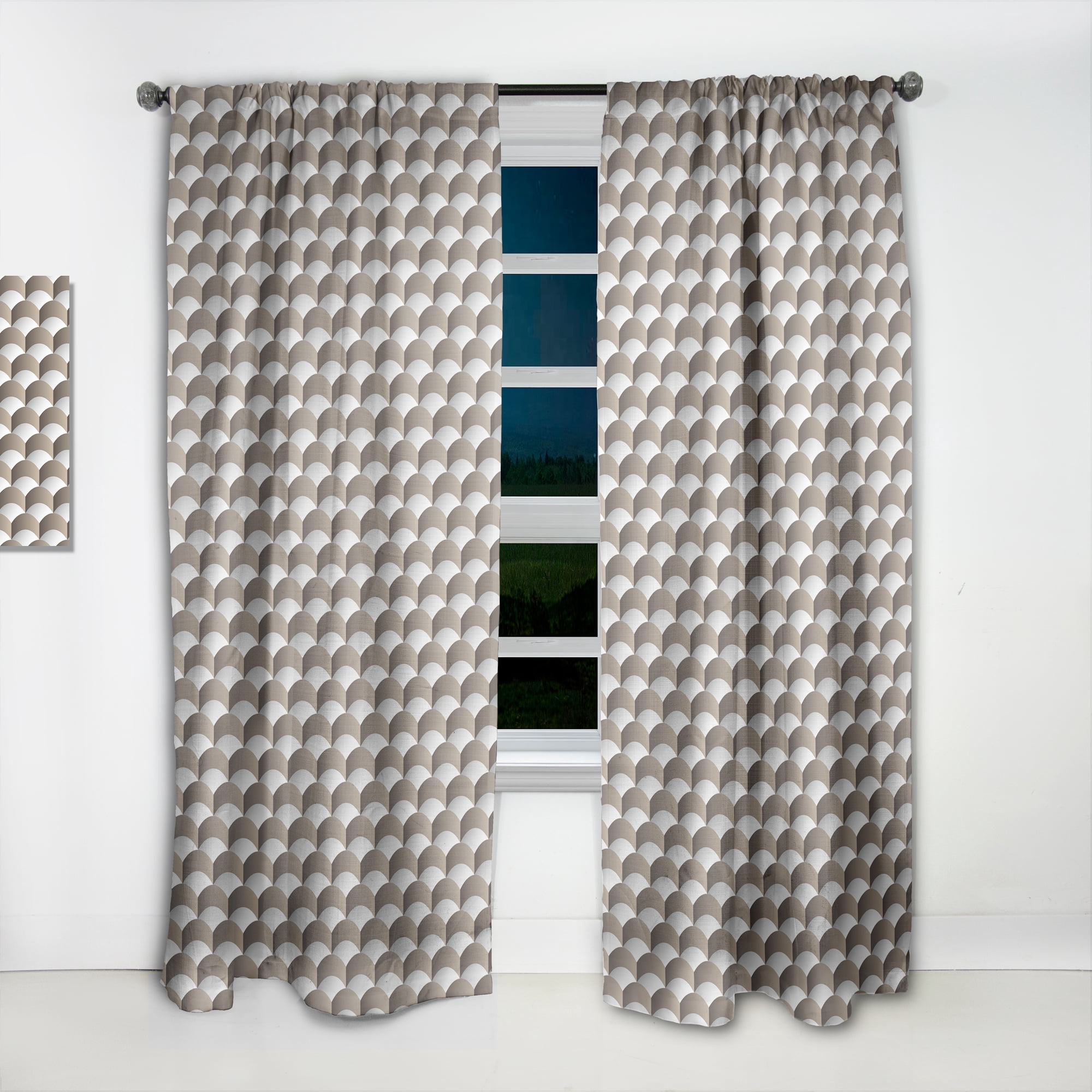 Designart 'Scandinavian Pattern VII' Scandinavian Curtain Panel