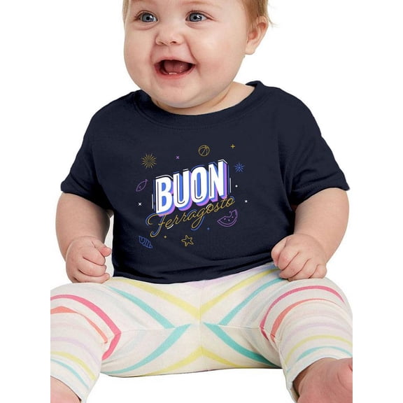 Buon Ferragosto Beach Objects T-Shirt Infant -Image by Shutterstock,  24 Months