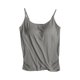 thumbnail image 3 of Tops de verano para mujer,Camisola de lentejuelas con almohadillas para el pecho, camiseta de yoga de poliéster, ropa informal sin mangas para mujer, sopatenor, 3 of 8