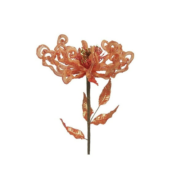 North Star 30" Glittered Peach Mum Artificial Floral Stem