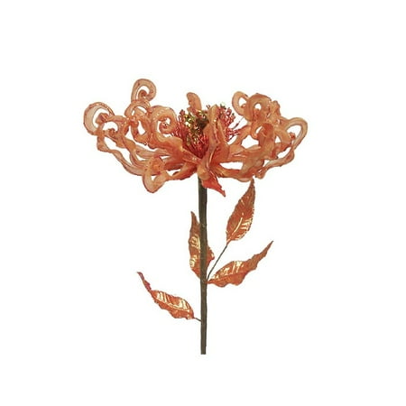 North Star 30" Glittered Peach Mum Artificial Floral Stem