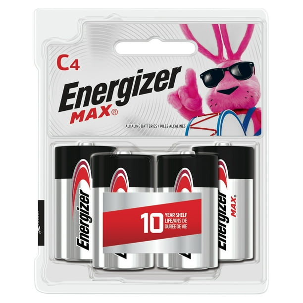 Energizer Max C Batteries 4 Pack C Cell Alkaline Batteries Walmart Com Walmart Com