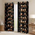 thumbnail image 2 of Homewish Cartoon Cute Owl Black Out Curtains for Teen, Kawaii Cartoon Animal Curtains Pack of 2 (42x63 Each), Leaf Plant Botanical Bedroom Curtains, Window Curtains Bedroom Decor, 2 of 6