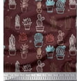 thumbnail image 1 of Soimoi Cotton Duck Fabric Cactus Tree Print Fabric by Yard 42 Inch Wide, 1 of 3