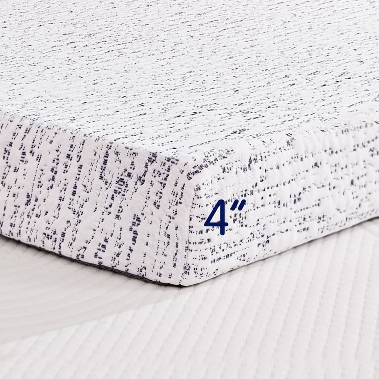 Subrtex 4 Inch King Memory Foam Mattress Topper - Cooling Gel Infused, Removable Washable Cover