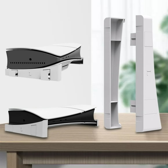 Peggybuy Horizontal Stand Space Saving Base Stand Holder for PS5 Slim Console(White)