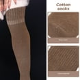 thumbnail image 3 of 3 Pairs Thigh High Socks Knee High Socks Women Thigh High  Knee Length Socks, 3 of 6