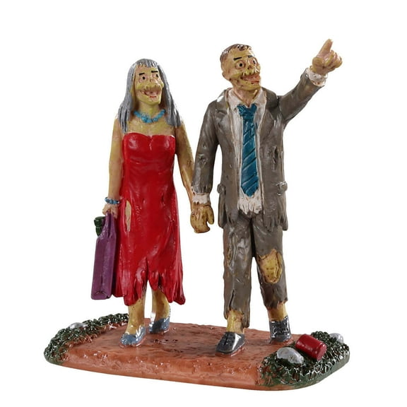 Lemax 02963 GRAVEYARD PARTYGOERS Spooky Town Figurine Miniature Village Decor Figure