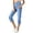 Sky Blue, variant on Women's Pants Women Casual Capri Jeans Stretch Denim Cropped Pants Mid Rise Everyday Comfortable Summer Style Sky Blue XXXL