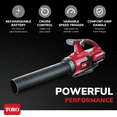 thumbnail image 5 of Toro 60 Volt Brushless Cordless Leaf Blower w/ 2 Ah Battery and Charger, 5 of 9