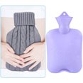 thumbnail image 4 of Bolsa de agua caliente, botella de agua caliente, bolsa de agua caliente de goma con cubierta suave para la cintura para cuello y hombros, espalda, manos, piernas, cintura caliente, 4 of 5