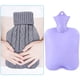 thumbnail image 4 of Bolsa de agua caliente, botella de agua caliente, bolsa de agua caliente de goma con cubierta suave para la cintura para cuello y hombros, espalda, manos, piernas, cintura caliente, 4 of 5