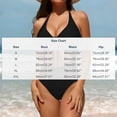 thumbnail image 3 of One Piece Swimsuits for Women Built-in Padded Cups Halter Neck Cut Out Monokini High Cut Bathing Suits Lace Up Front Backless Flattering Beachwear, 3 of 7