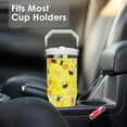 thumbnail image 6 of 30 oz Flip Straw Tumbler with Top Handle Insulated Resuable Vacuum Tumbler with Flip Straw and Handle for Home Office Car Dishwasher Safe Bee, 6 of 6