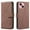 Brown, variant on Allytechgroup Case for iPhone 15 with Credit Card Slot, RFID Blocking PU Leather Slim Stand Wallet Flip Case Shockproof Full Body Cover Bumper for iPhone 15, Black
