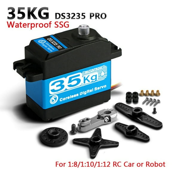 35kg Digital Servo High Torque Metal Gear Servo IP66 Waterproof High Speed Servo for 1:8/1:10/1:12 RC Car or Robot