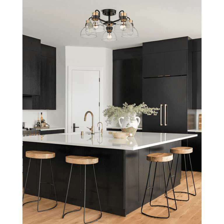 Black and gold kitchen light fixtures deals