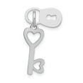 thumbnail image 5 of 14K White Gold Charm Pendant Themed 20 mm 7 Polished Lock & Key, 5 of 5