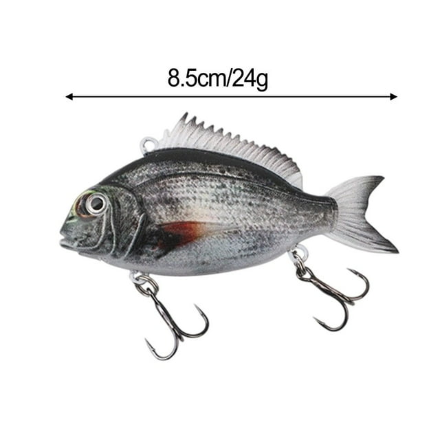 VIB 3D Soft Fishing Lures Dynamic Swimbait Vibration Sinking Sea Fishing Baits
