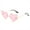 Pink, variant on Punk Heart Flame Sunglasses Trendsetters for Vacation Dress Frameless Frame Rock Shades Frameless Frame