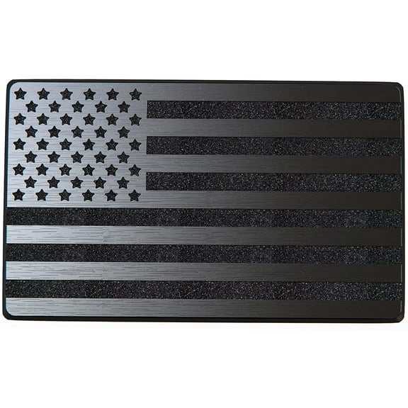MULL USA 3D Metal Flag Fender Emblem for Cars Trucks 1pcs (5"x3", Black)