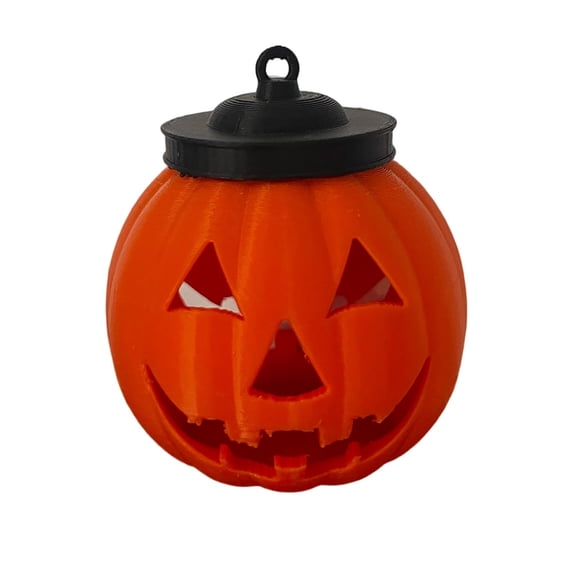 FENGGHAO Halloween Decorations Pumpkin Light With Warm Orange Glow, Battery Operated LED Tealight Holder For Halloween Decor, Fall Decorations Home Table Centerpiece Indoor Ornament