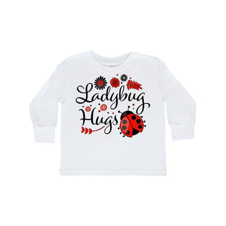 

Inktastic Ladybug Hugs with Cute Ladybug and Flowers Gift Toddler Boy or Toddler Girl Long Sleeve T-Shirt
