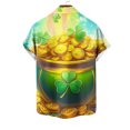 thumbnail image 4 of JURANMO Happy St. Patrick's Day Button Down Shirt for Men Irish Shamrock Printed Hawaiian Shirts Summer Casual Short Sleeve Vacation Tops Sky Blue S Prime Day Sales Today 2025 Clearance, 4 of 5