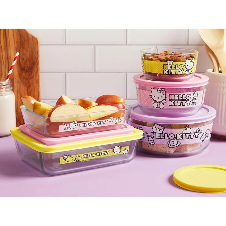 Pyrex Hello Kitty Character Glass Food Storage Containers Pyrex Hello Kitty Character Glass Food Storage Containers