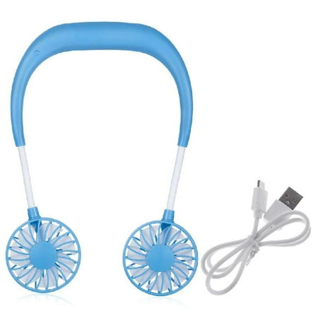 

Hands Free Neck-Type Hanging Personal Fan With USB Cable Rechageable Portable Mi