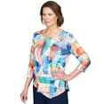 thumbnail image 3 of Alfred Dunner Womens Geometric Stained Glass Asymmetric Top, 3 of 6