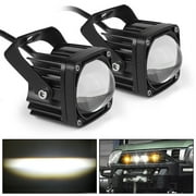 2'' Dual Color LED Car Off Road Driving Fog Light Spot Woring Lamp Waterproof 2x
