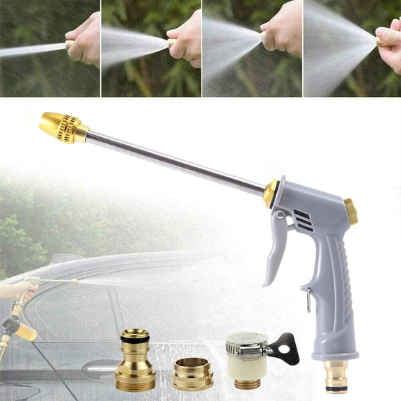 BSJJY Garden Hose Nozzle, High Pressure Water Hose Nozzle Sprayer Head,fits 3/4” Garden Hose Thread,for Lawn & Garden,Washing Cars,Watering Garden,Cleaning,Showering Dogs&Pets, 1PC