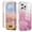 Pink, variant on Cute Marble Case for iPhone 16 Pro Built with Screen Protector,  [Military Grade Drop Tested] Stylish Full Body Shockproof Protective Rugged TPU Case Wireless Charging for Women/Girls,Blue