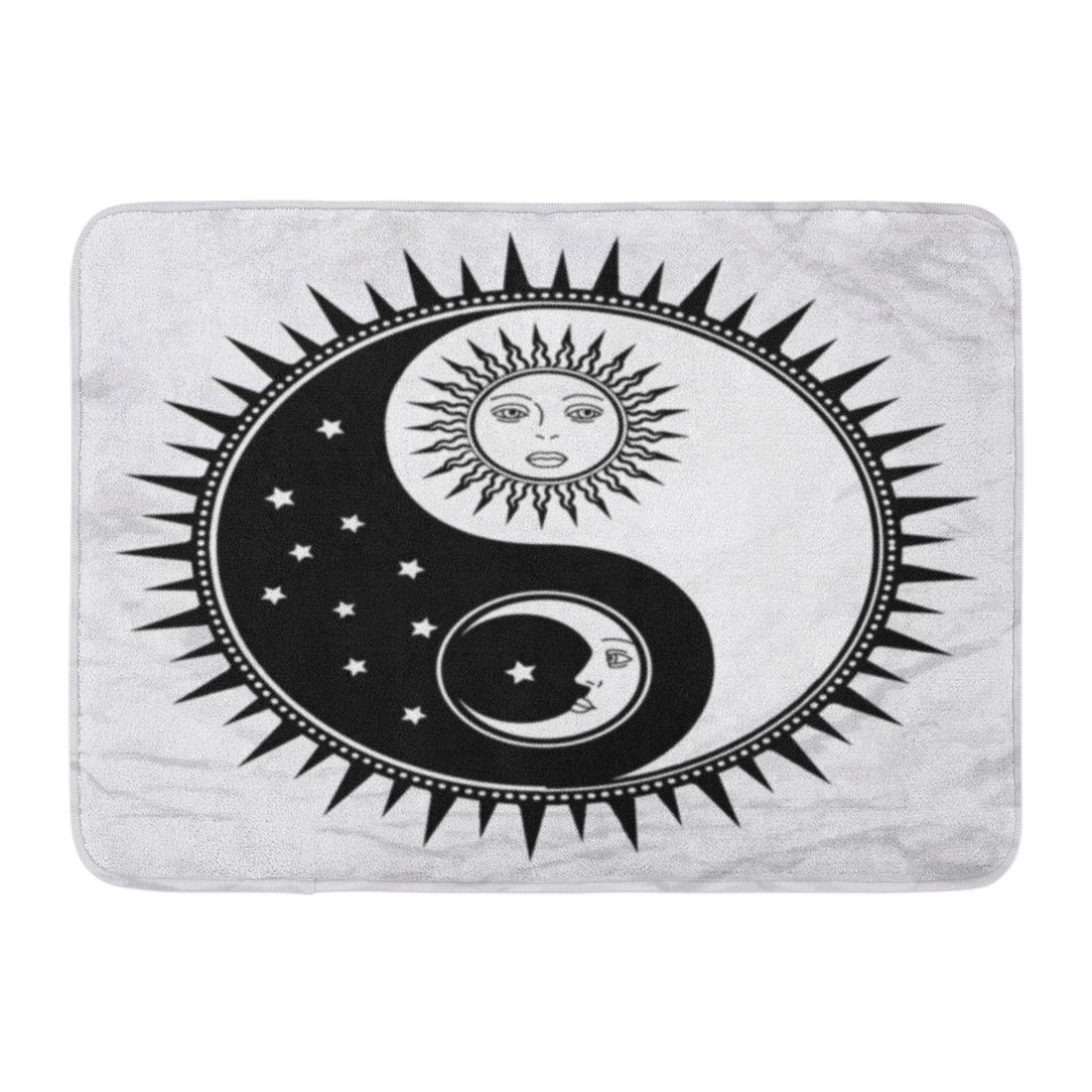 SIDONKU Yin Yang Symbol Sun Moon Faces Stars Abstract Occult and Mystic