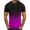 Purple, variant on WREESH Mens Stylish Gradient T-Shirts Slim T-Shirts with Contrast Color Crew Neck for Summer Multicolor
