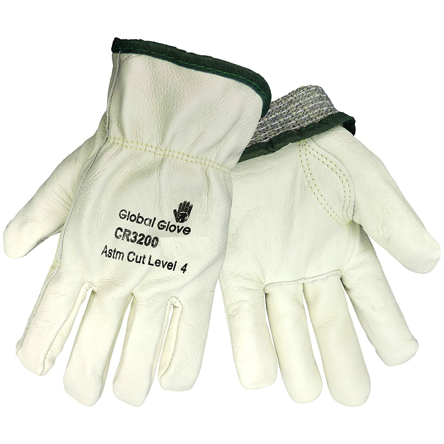 Global Glove CR3200 Leather Premium Grade Cut Resistant Industrial Work